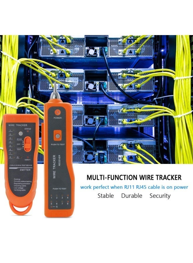 BEST ONE Wire Tester RJ45 RJ11 Cable Tracker Line Finder Multifunction Wire Tracker Ethernet LAN Network Cat5 Cat6 with Earphone for Cable Collation, Network Maintenance Collation, Telephone Line Test - Image 4